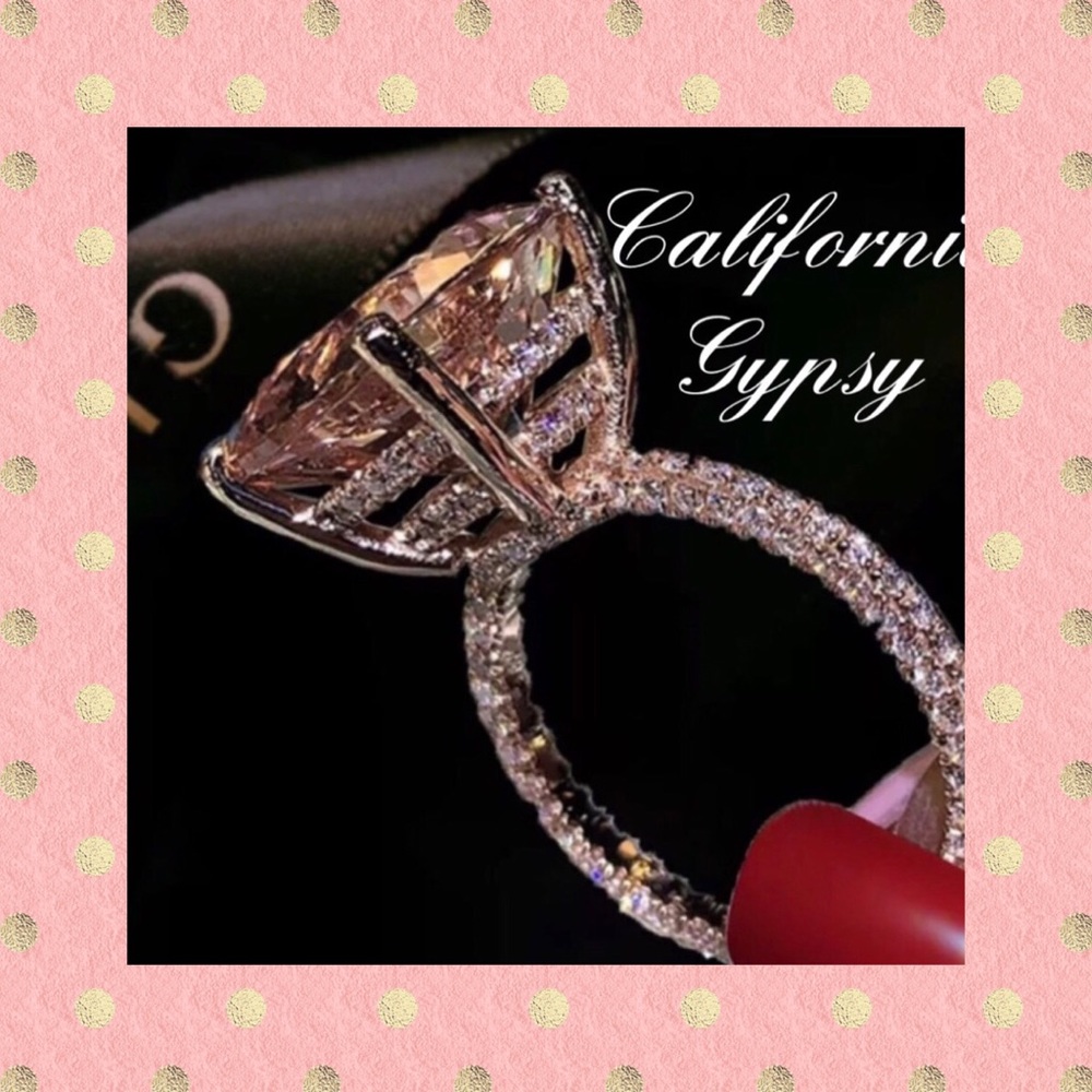 S925 18k Rose Gold 9.52CT Ring - Picture 2 of 7
